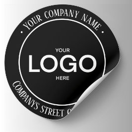 Black Company logotyp och adress Runt Klistermärke