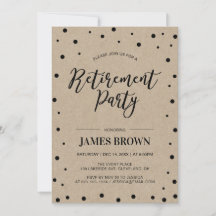 Black Confetti & Kraft | Modern Pension Party
