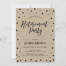 Black Confetti & Kraft | Modern Pension Party