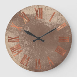 Black Copper Ro Guld Roman Bronze Glass Urban Stor Klocka