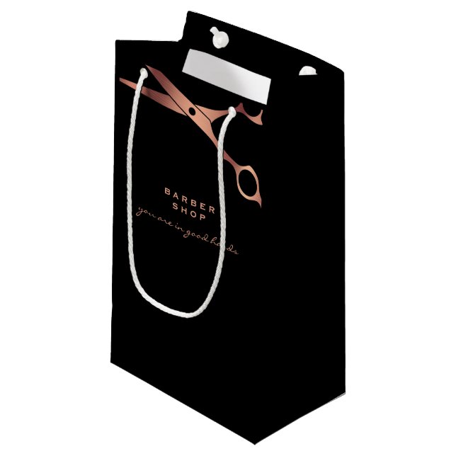 Black Copper Scissors Logotyp Business (Framsidan Vinklad)