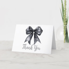 Black Coquette Bow Baby Shower Tack Kort