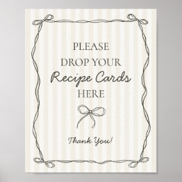 Black Coquette Bow Beige  en Recept-Möhippa Poster