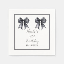 Black Coquette Bow-Födelsedagsfest