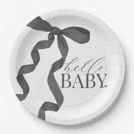 Black Coquette Bow Girl Baby Shower Decor