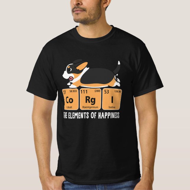 Black Corgi Inslag of Happiness Pediotric Ta T Shirt (Framsida)