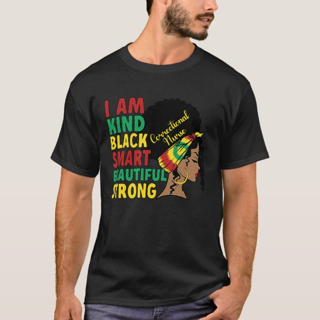 Black Correctional Nurse African American Correcti T Shirt (Framsida)