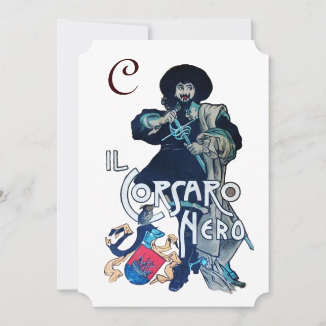 BLACK CORSAIR MONOGRAM vit Meddelande (Framsida)