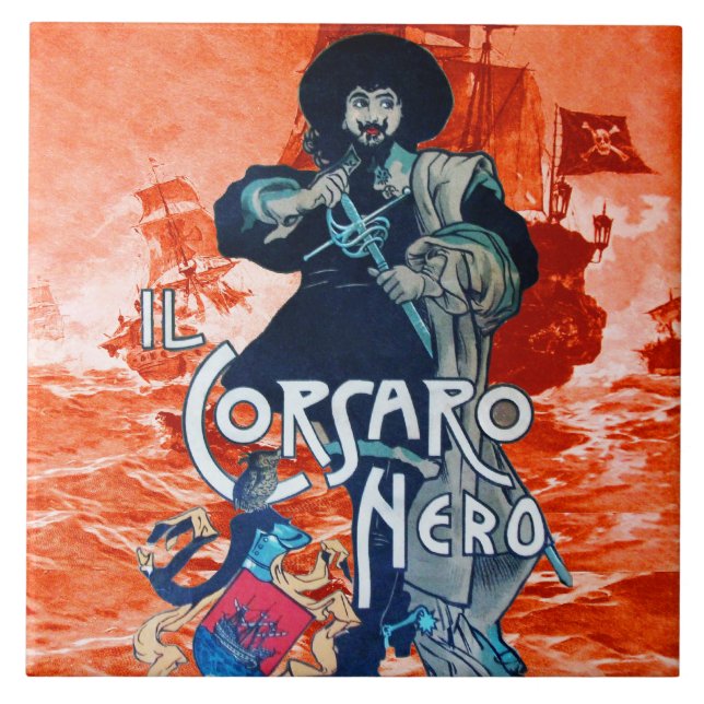 BLACK CORSAIR /Pirat Frakt Battle in Red Kakelplatta (Framsidan)