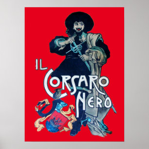 BLACK CORSAIR Red Poster