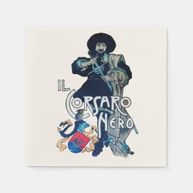 BLACK CORSAIR vit Pappersservett (Framsidan)