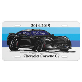 Black Corvette C7 med Blue Rand