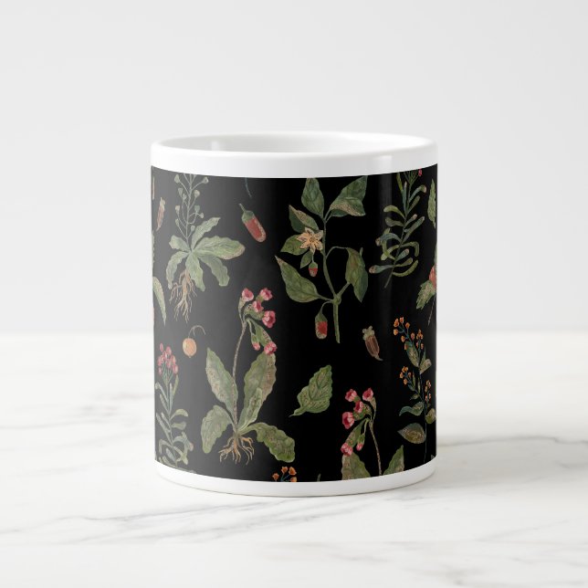 Black Cottagecore Herb Jumbo Mugg (Framsidan)