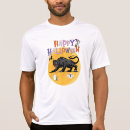 black cougar on halloween night t shirt