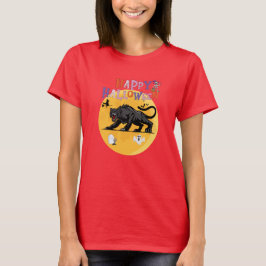 black cougar on halloween night t shirt