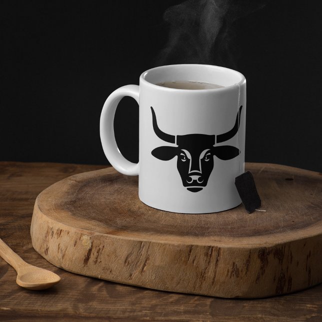 Black Cow Head Kaffemugg (Skapare uppladdad)