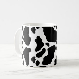 Black Cow Spots Animal Print Mönster Kaffemugg