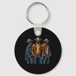 Black Cowboy African American Westernare Rodeo Mel Nyckelring