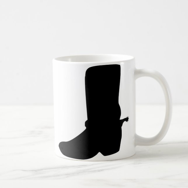 Black Cowboy Boot med Spurs Kaffemugg (Höger)