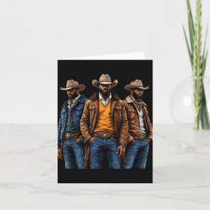 Black Cowboy Melanin African American Western Rode Kort