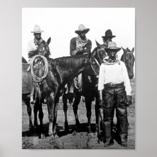 Black Cowboys i Bonham Texas 1890 Poster