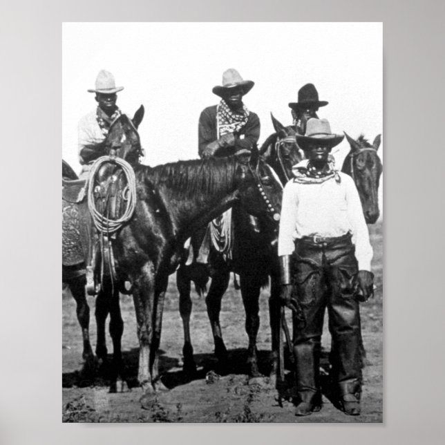 Black Cowboys i Bonham Texas 1890 Poster (Framsidan)