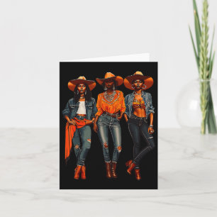 Black Cowgirl Western Rodeo Melanin Black History Kort