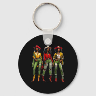 Black Cowgirl Western Rodeo Melanin Black History Nyckelring