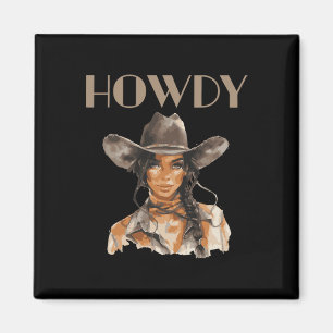 Black Cowgirl Western Rodeo Melanin Junelfte Tex Magnet