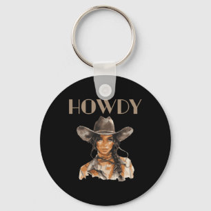 Black Cowgirl Western Rodeo Melanin Junelfte Tex Nyckelring