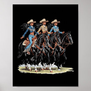 Black Cowgirl Westernare Melanin Rodeo African His Poster