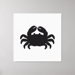 Black Crab Silhouette Canvastryck
