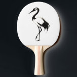 Bläck Crane Illustration - Penseldesign på Pingisracket<br><div class="desc">Denna minimalistiska kranillustration fångar elegans i rörelse med bläck-penseln linjer. Den här utformningen inspireras av traditionellt borshwork och framkallar balans,  lugn och tyst styrka - perfekt för dem som dras till vackra varelser,  meditativa ögonblick eller tidlös svartvit konst.</div>