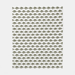 Black Crappie Poster Fleecefilt