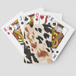 Black Cream Brown Cowhide Casinokort