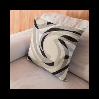 Black Cream och Grått Dekorativ kudde