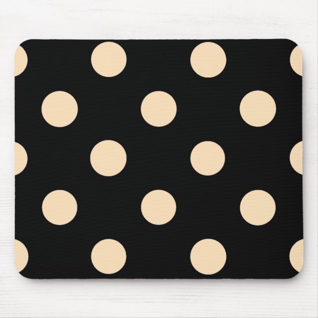 Black Cream Polka dots Musmatta (Framsidan)