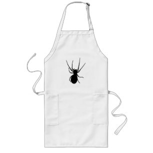 Black Creepy Spider Apron Långt Förkläde