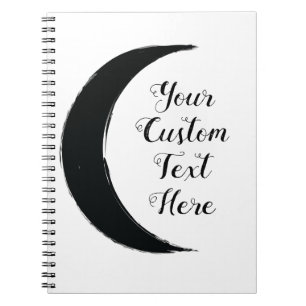 Black Crescent Magic Mörk Måne Astrology  Anteckningsbok
