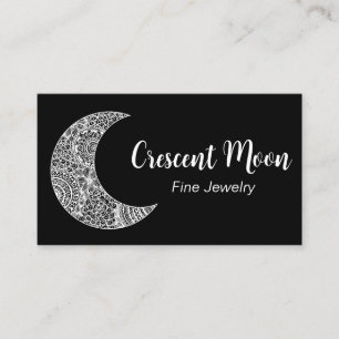 Black Crescent Måne Jewelry Maker Visitkort