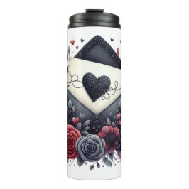 Black Crochet Heart on Kuvert