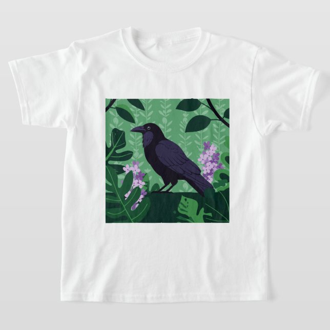  Black crow T Shirt (Laydown)