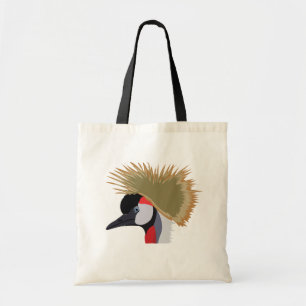 Black Crowed Crane Bird Art Tygkasse