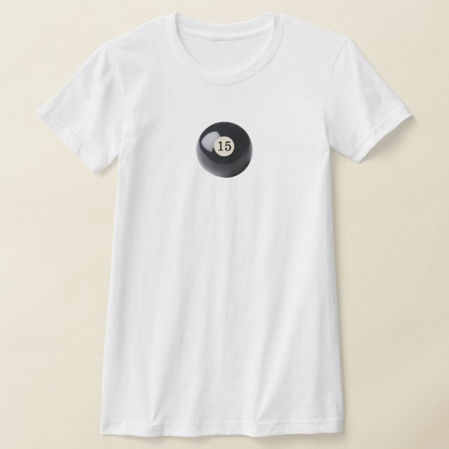 Black Cue Ball 15 T Shirt (Laydown)