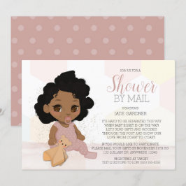 Black Curly Hair Baby Shower by Mail Call 2 Inbjudningar