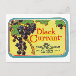 Black Currency Juice Mörk Berries Vintage Label Ar Vykort