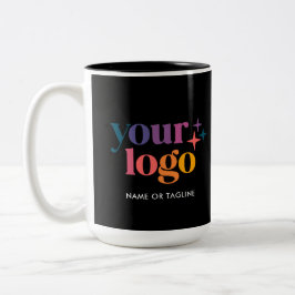 Black Custom Promo Business Logo Mug Två-Tonad Mugg