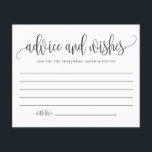 Black Cute Calligraphy Bröllop Advice and Önskemål<br><div class="desc">Fråga gästerna till ge om deras råd och önskemål med detta anpassade-rådgivningskort. Den har en svart modern kalligrafi och en vismisk konfetti mönster. Anpassa genom att lägga till egna detaljer. Du kan också ändra bakbilden till ett foto eller en annan bild. Detta moderna råd och önskemål-kort är perfekt för bröllop,...</div>