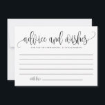 Black Cute Calligraphy Bröllop well Önskemål Rådkort<br><div class="desc">Fråga gästerna till ge om deras råd och önskemål med detta anpassade-rådgivningskort. Den har en svart modern kalligrafi och en vismisk konfetti mönster. Anpassa genom att lägga till egna detaljer. Du kan också ändra bakbilden till ett foto eller en annan bild. Detta moderna råd och önskemål-kort är perfekt för bröllop,...</div>