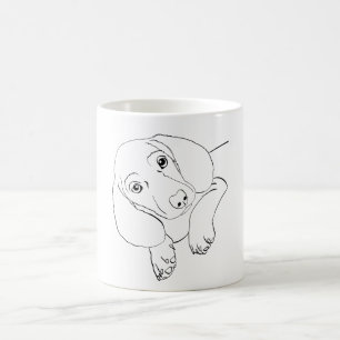 Black Dachshund Puppy Kaffemugg